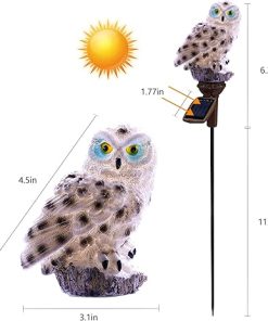 Garden Owl Solar Light 3 Pack Waterproof Outdoor Stake Lights 2