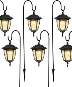 6 Pack Solar Hanging Lights Outdoor Waterproof Garden Lanterns