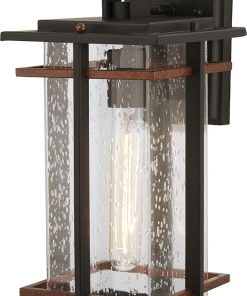 Minka Lavery San Marcos Black Outdoor Wall Light 1-Light 60 Watts