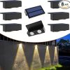 KEENZO Solar Gutter Lights 6pcs – Waterproof LED Outdoor Lighting 4