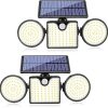 MEGHALI Modern LED Outdoor Solar Wall Light Waterproof 6000K 4