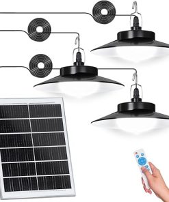 Dimmable Solar Pendant Lights for Outdoor Shed with Motion Sensor