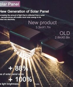 12 Pack Solar Deck Lights Outdoor Waterproof LED Lighting Setup 2