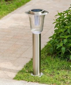 Solar Lawn Light High Pole Stainless Steel Outdoor Garden LED Light