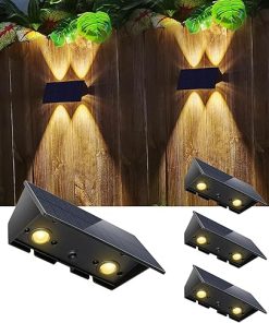 Solar Wall Lights 6 Pack Bundle and Dusk to Dawn Motion Sensor Lights 2