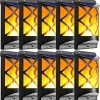 Solar Tiki Torch LED Flame Lights for Outdoor Garden 4-Pack 4