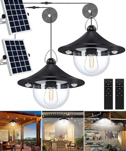 3000LM Solar Shed Lights with Remote Control Double Motion Sensor 2Pack