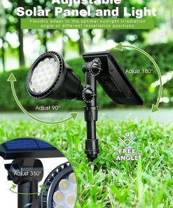 Adjustable Solar Spot Lights Outdoor 6 Pack for Garden Yard Pool 2