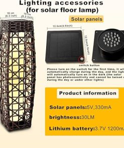Outdoor Solar Floor Lamp with Lighting Accessories – 2 in 1 2