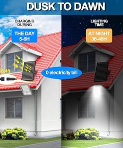 500W Solar Flood Lights Outdoor IP67 Waterproof 30000LM with Remote 2