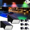 Stainless Steel LED Solar Garden Pathway Lights Pack of 10 Color Change 3