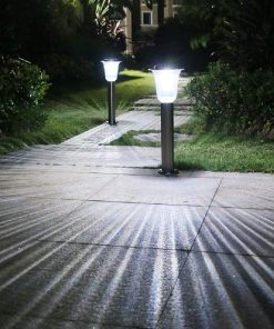 Solar Lawn Light High Pole Stainless Steel Outdoor Garden LED Light 2