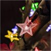 Solar Powered Glass Ball Chandelier Outdoor Garden Party Lighting 4