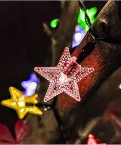 Color Glow Solar Lights 200 Lights Star Decoration for Outdoors