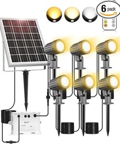 6 in 1 Solar Spotlights for Garden Landscape Outdoor Lighting