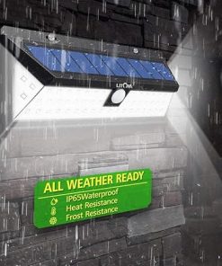 Solar Motion Sensor Wall Sconce with 90 118 180 LED Lights IP65 2