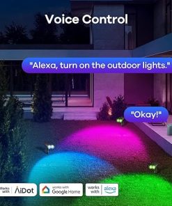 Linkind Smart Solar Spotlight SL5C Color Changing Outdoor Lights 8 Pack 2