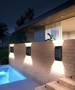 Solar Wall Light 2 Pack UP Down Sensor Lamp for Outdoor Decor 2