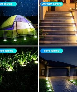 Upgraded 12 LED Solar Ground Lights for Lawn Patio Pathway Yard 2
