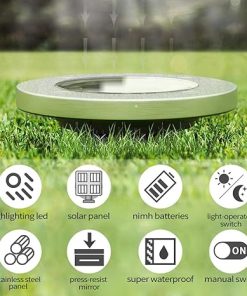 Jaycomey Waterproof Solar Ground Lights for Outdoor Garden Lighting 2