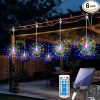 Fairy Solar Garden Lights 2-Pack Decorative Metal Moon Star Stakes 4