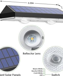Solar Powered Fence Lights Outdoor 3 Modes IP65 Waterproof 8 Pack 2