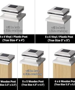 Solar Post Lights 8 Pack for Outdoor Fencing Decks and Patios 2