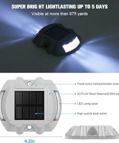 VOLISUN 24-Pack Solar Driveway Lights Waterproof Outdoor Step Light 2