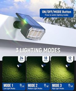 4 Pack 63 LED Solar Spot Lights with 3 Modes IP65 Waterproof 2 Pack 294 LED Flood Lights IP67 2