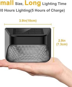 Outdoor Solar Deck Lights Waterproof LED for Yard Stair Patio 8 Pack 2