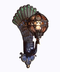 European Retro Peacock LED Garden Lights for Outdoor Illumination