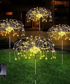 4 Pack Solar Firework Garden Lights Outdoor Decorations 480LEDs
