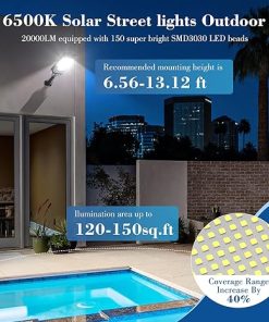 Solar Street Lights 20000LM Waterproof Motion Sensor LED Flood Light 2
