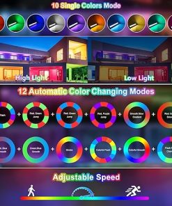 MEIKEE RGBW Solar LED Wall Washer Light IP66 Waterproof Color Changing 2