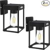 Solar Wall Lanterns with 3200K Warm and 6500K White Bulbs