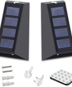 LED Solar Wall Lamps Waterproof RGB Light for Outdoor Garden 2 Pack