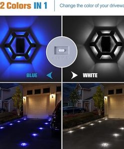 Solar Dock Lights 12-Pack Waterproof LED Outdoor Aluminum Lights 2