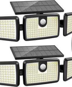Outdoor Solar Lights 3 Head 2500LM 232 LEDs Motion Sensor 270° Angle 2