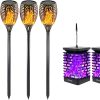 EOYIZW Solar Lights Outdoor Flickering Flames Solar Torches Lights Decorative Solar Garden Lights Solar Powered Waterproof Landscape Decorations Outdoor Lighting for Garden Patio Yard 4