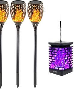 Solar Flickering Flames Solar Lights for Garden Patio Yard