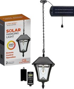 Gama Sonic Solar Pendant Light for Pergola Gazebo with Remote Control