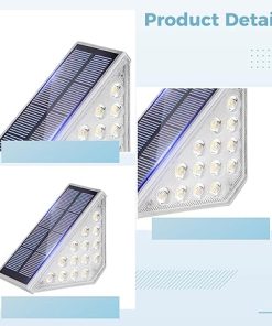 Solar LED Stair Lights 6-Pack Outdoor Waterproof Step Lighting 2