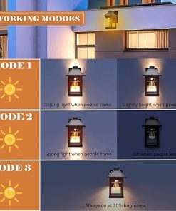 Odgens Solar Lights Outdoor Garden Pack of 2 and 1 Pack 2