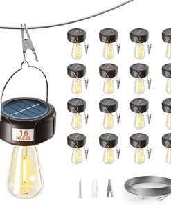 Outdoor Waterproof Solar Lights 16 Pack for Fence Patio Garden