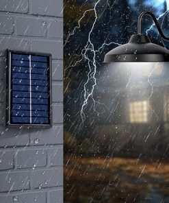 Pearlstar Solar Barn Light Motion Sensor Waterproof 2-Pack Cool White 2