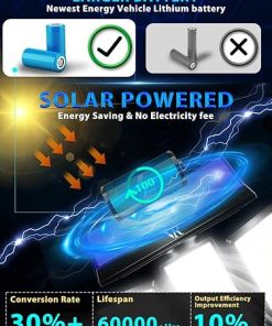 Outdoor Solar Motion Lights 7000K 3000LM 5 Brightness Levels 2