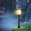 Solar LED Courtyard Post Light Retro Waterproof Garden Lamp Decor