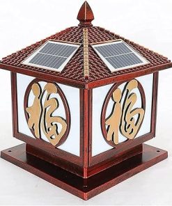 Solar Post Lights Square Column Lamp for Outdoor Landscape Lighting