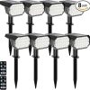 Solar Driveway Lights 10 Pack IP68 Waterproof LED for Pathway Garden 3