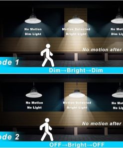 NIORSUN Solar Pendant Light with Remote Motion Sensor, 2 Pack 2